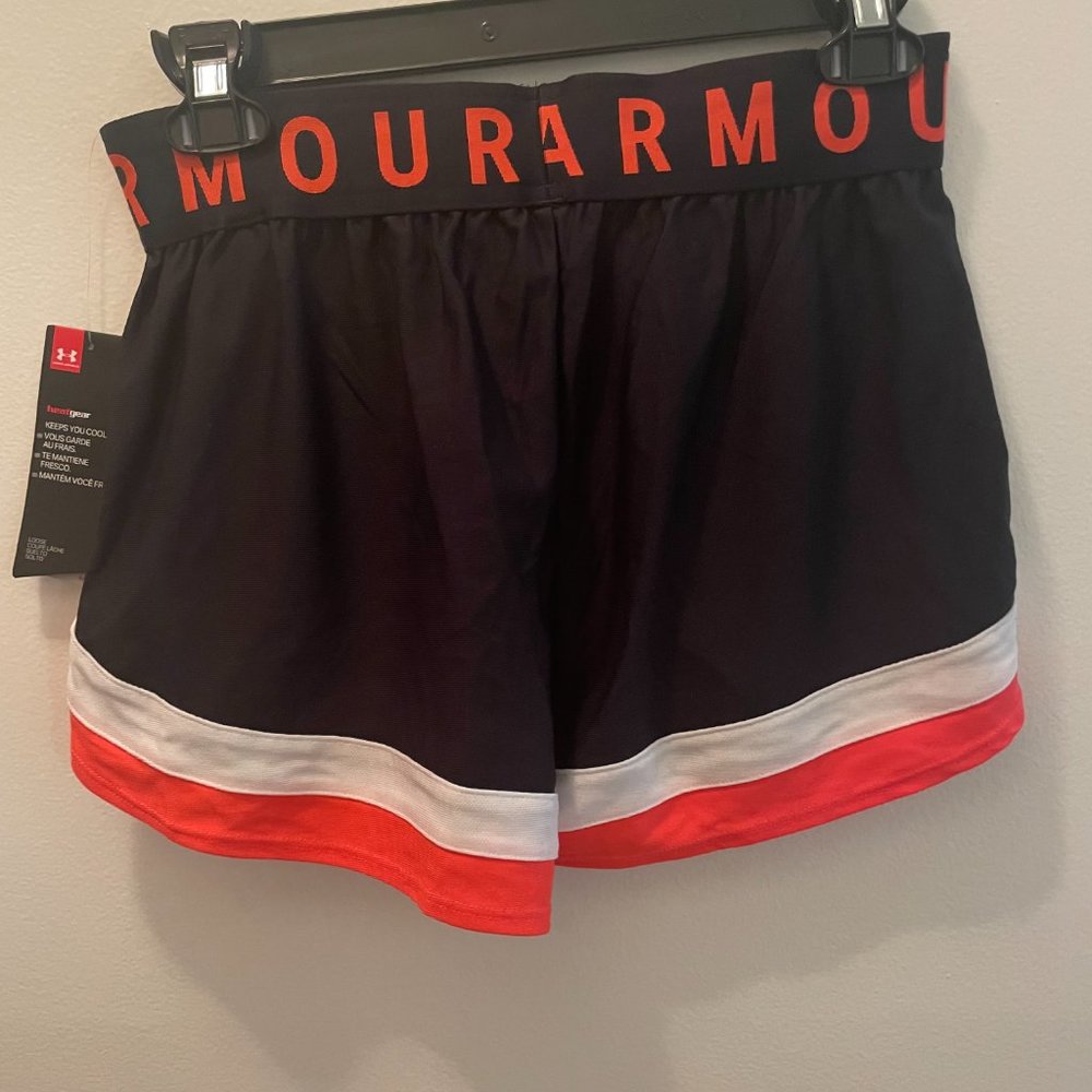 Under Armour Black with Stripe Shorts, Hand Pockets, Women